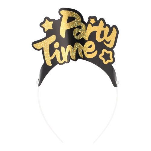 4 Haarreifen schwarz/gold ""Party Time" "Metallic"" 7200 Haarreifen schwarz/gold ""Party Time" "Metallic""
