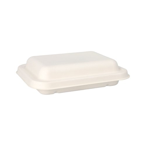 5400 Schalen, Zuckerrohr "pure" ungeteilt 3 cm x 15,3 cm x 20,3 cm weiss