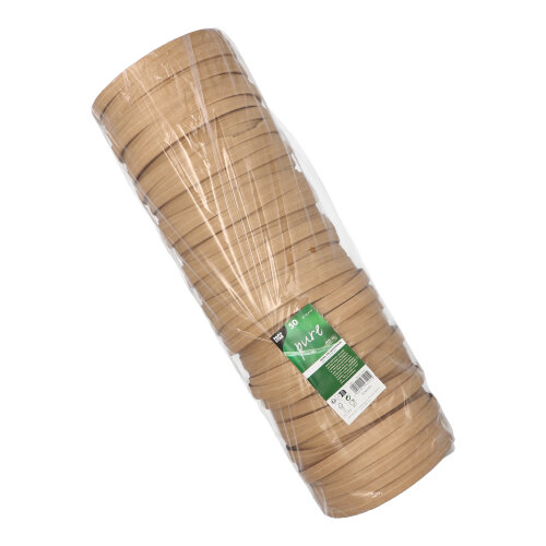 1800 Deckel für Salatschalen, Pappe "pure" rund Ø 18,4 cm braun