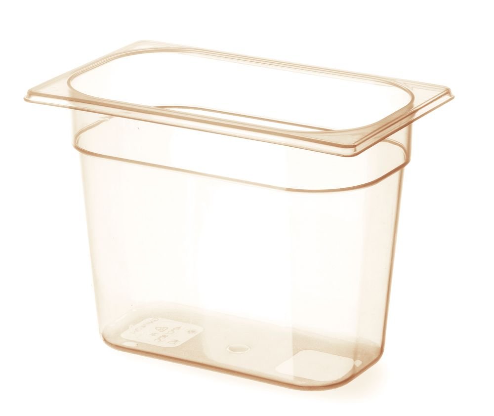 Gastronorm-Behälter 1/4, hochtemperatubeständig, HENDI, GN 1/4, 3,8L, Transparent, 265x162x(H)150mm