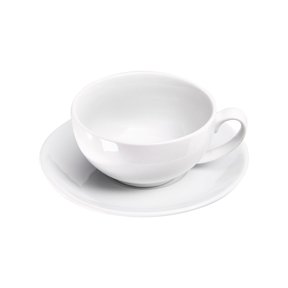 Teekanne mit Tasse und Untertasse, reinweißes Hotelporzellan, Serie Isabell, 3-tlg., 350 ml Teekanne mit Tasse und Untertasse, reinweißes Hotelporzellan, Serie Isabell, 3-tlg., 350 ml