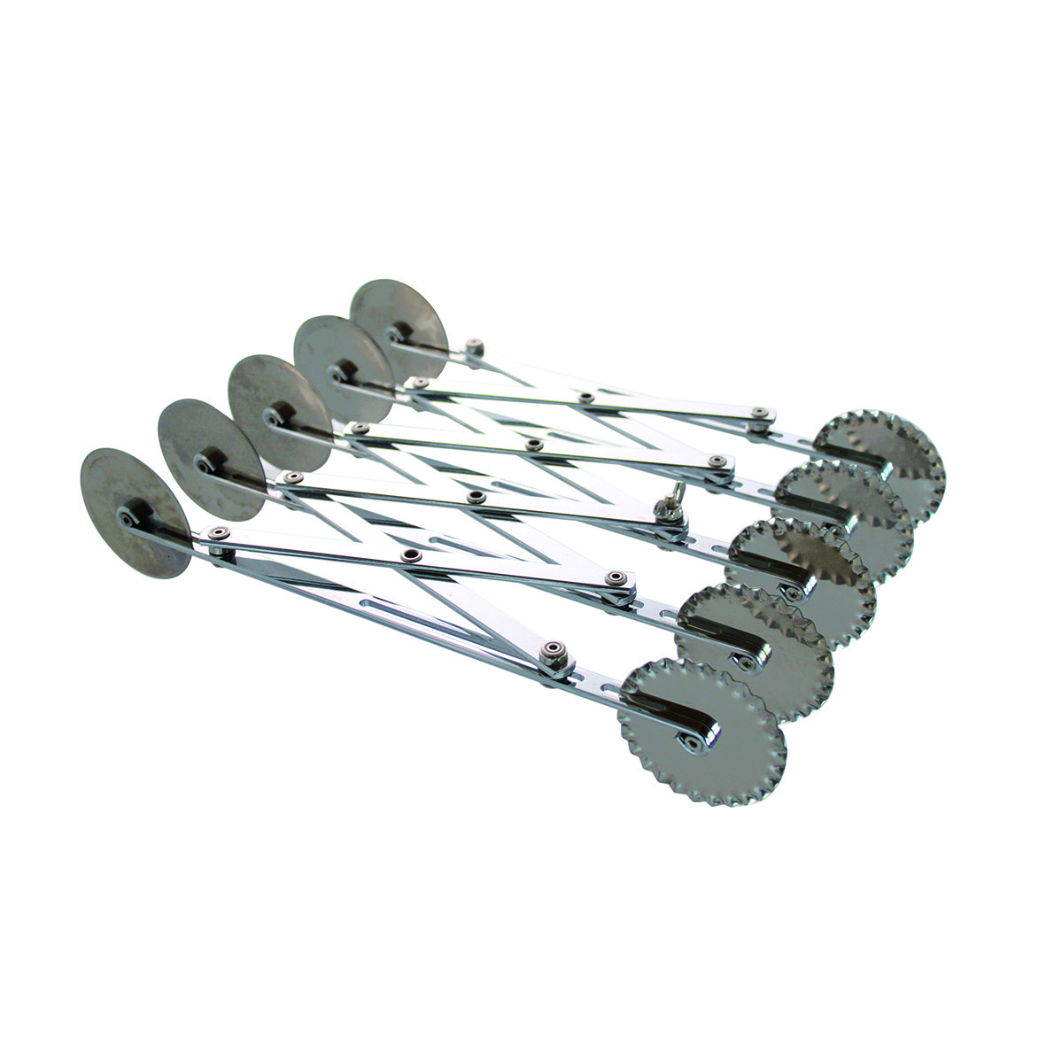 Teigschneider, doppelt 5 Rädchen