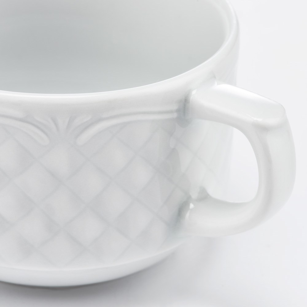 Kaffeetasse, Porzellan, weiß, Serie Aphrodite, Lubiana, 0,25 Liter