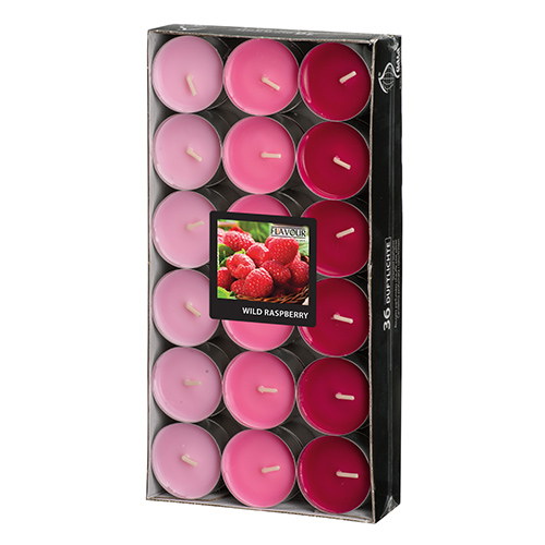 25920 "Flavour by GALA" Duftlichte Ø 38 mm · 17 mm weinrot - Wild Raspberry "Ton in Ton"