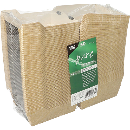 50 Burgerboxen, Pappe "pure" 7 cm x 9 cm x 9 cm "Good Food" klein 6000 Burgerboxen, Pappe "pure" 7 cm x 9 cm x 9 cm "Good Food" klein