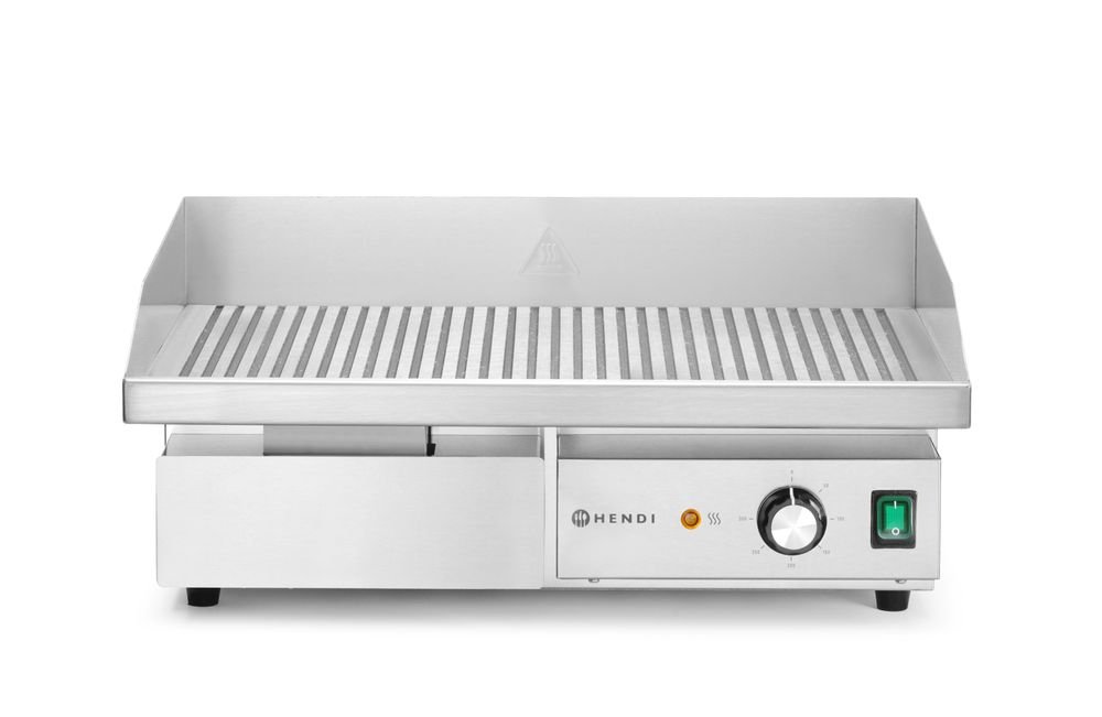 Gerillte Grillplatte, Budget Line, 220-240V/3000W, 550x430x(H)240mm Gerillte Grillplatte, Budget Line, 220-240V/3000W, 550x430x(H)240mm