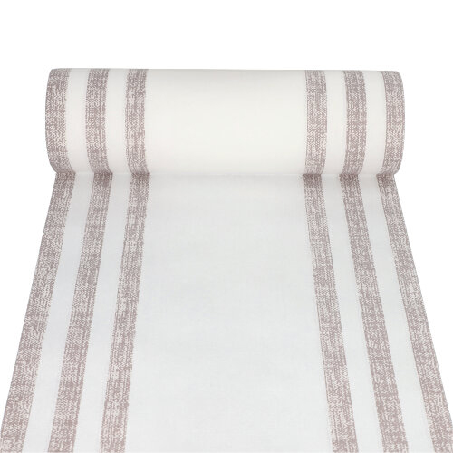 4 Tischläufer, stoffähnlich, PV-Tissue Mix "ROYAL Collection" 24 m x 40 cm mocca "Lines" 112 Tischläufer, stoffähnlich, PV-Tissue Mix "ROYAL Collection" 24 m x 40 cm mocca "Lines"