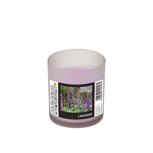 768 "Flavour by GALA" Duftkerze im Glas Ø 70 mm · 77 mm violett - Lavender "Indro"