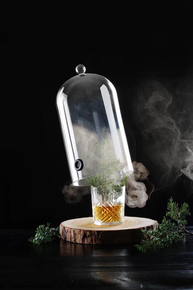 Glasglosche mit Lüftungsöffnung, Cocktail-Glosche, ⌀130x(H)282mm Glasglosche mit Lüftungsöffnung, Cocktail-Glosche, ⌀130x(H)282mm