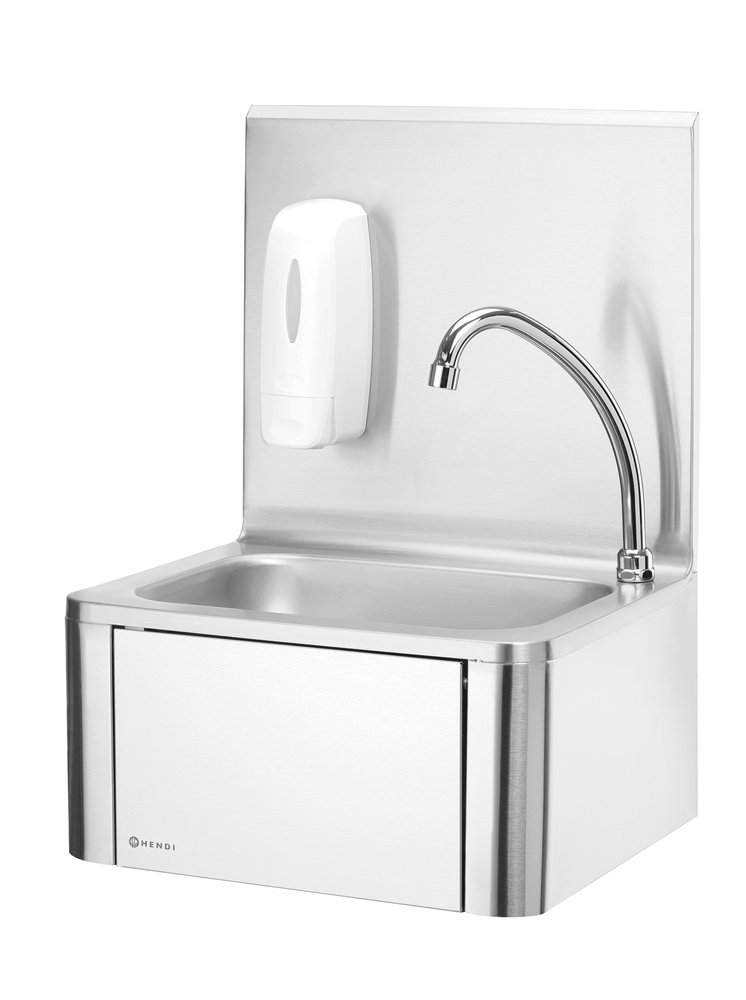 Handwaschbecken mit Kniebedienung, HENDI, 400x335x(H)570mm