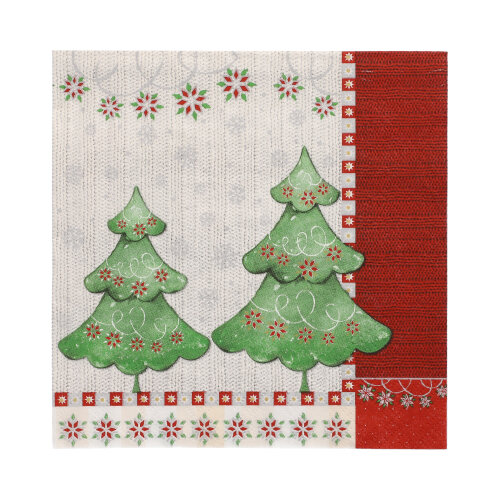 21600 Servietten, 3-lagig 1/4-Falz 33 cm x 33 cm "Winter Harmony"