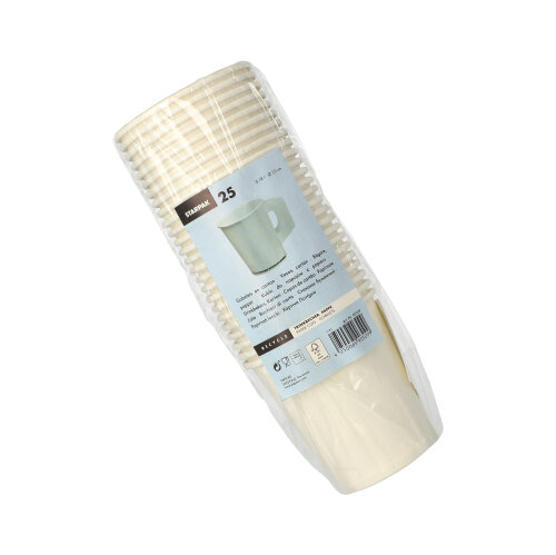25 Trinkbecher mit Henkel, Pappe 0,18 l Ø 7,3 cm · 7,8 cm weiss 20000 Trinkbecher mit Henkel, Pappe 0,18 l Ø 7,3 cm · 7,8 cm weiss