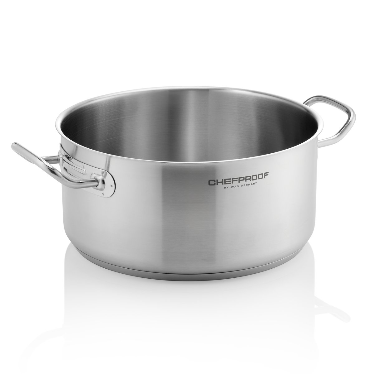 Bratentopf CHEFPROOF, Ø 24 cm, 5 ltr., Chromnickelstahl Bratentopf CHEFPROOF, Ø 36 cm, 14 ltr., Chromnickelstahl