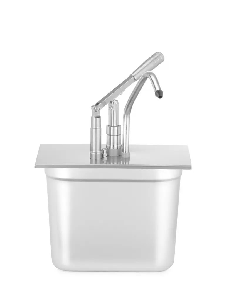 Deckel mit Spender für GN-Behälter, aus rostfreiem Stahl, GN 1/4, 270x165mm