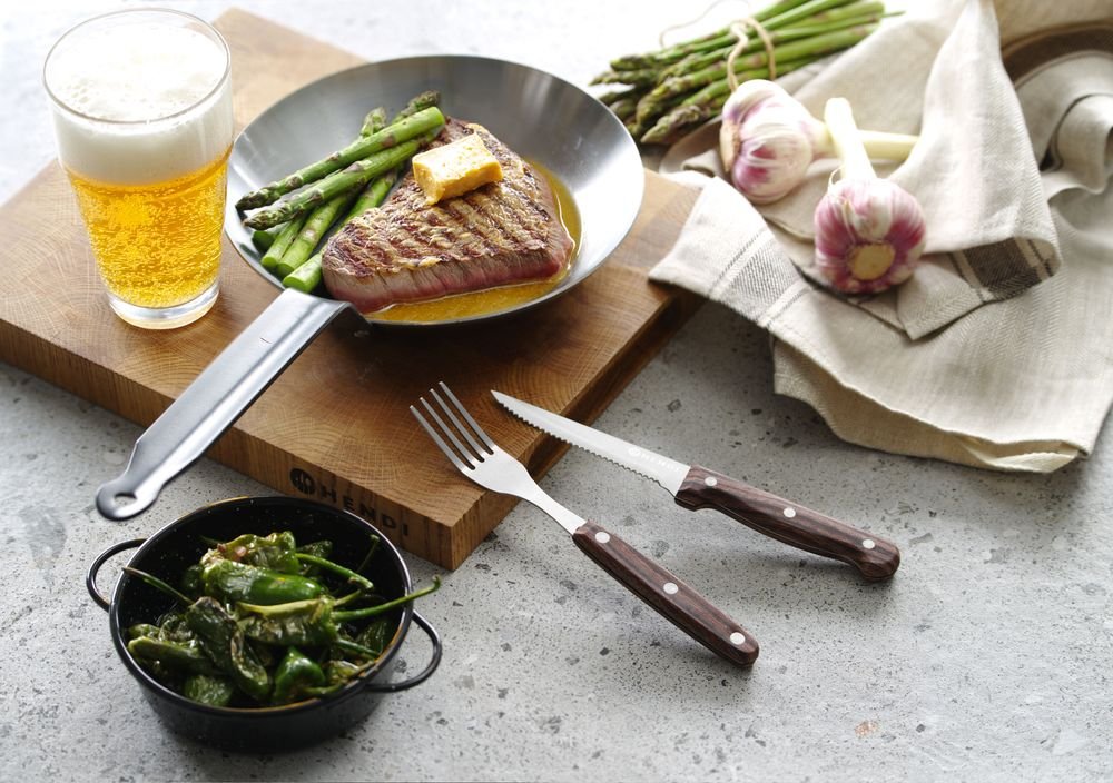 Steakgabel – 6 Stück, Profi Line, Braun, 6 Stk., (L)200mm