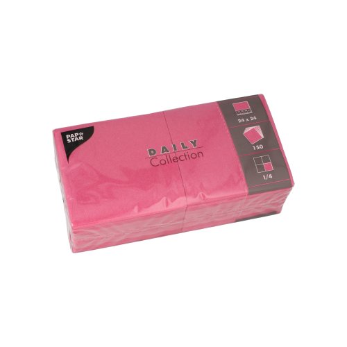 48600 Servietten "DAILY Collection" 1/4-Falz 24 cm x 24 cm fuchsia