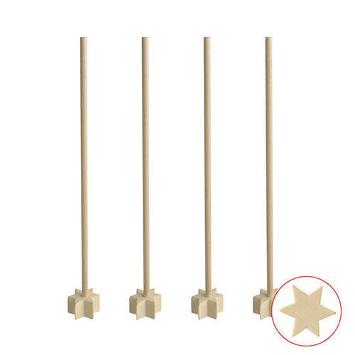 28000 Cocktail-Stampfer, Holz "pure" 17 cm natur "Star"