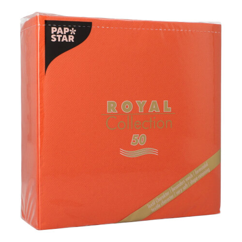 12500 Servietten "ROYAL Collection" 1/4-Falz 40 cm x 40 cm nektarine