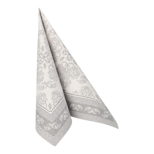 50 Servietten "ROYAL Collection" 1/4-Falz 40 cm x 40 cm grau "Arabesque" 12500 Servietten "ROYAL Collection" 1/4-Falz 40 cm x 40 cm grau "Arabesque"