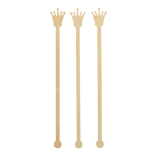 100 Getränke-Quirle, Bambus "pure" 20 cm "Crown"