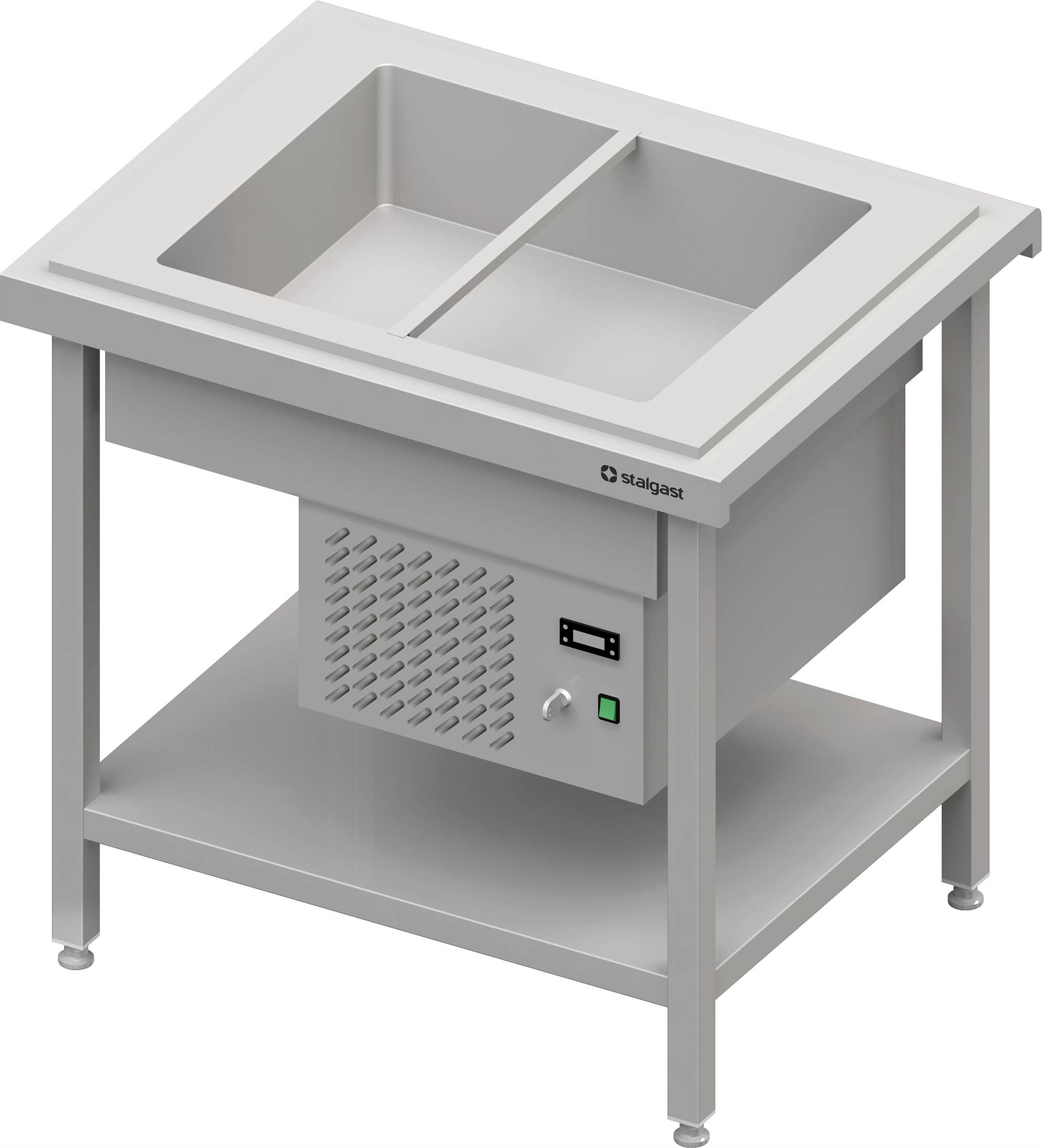 Kaltausgabe mit einer Kühlwanne 2x GN1/1, 920x735x880, Granitabdeckung "Standard G1"