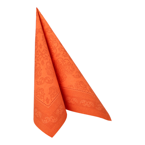 12500 Servietten "ROYAL Collection" 1/4-Falz 40 cm x 40 cm nektarine "Arabesque"