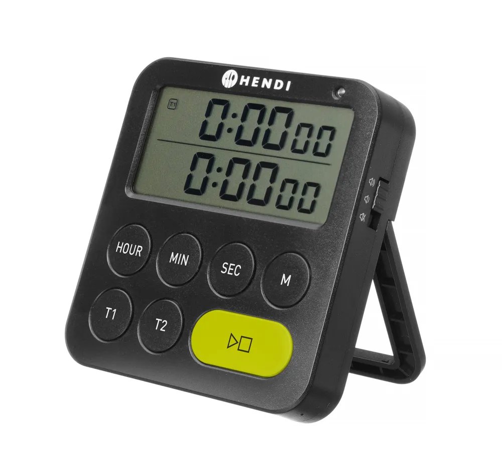 Timer, doppelt, Schwarz, 82x20x(H)86mm Timer, doppelt, Schwarz, 82x20x(H)86mm