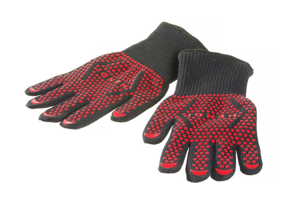 Grillhandschuhe hitzebeständig – 2 Stück, HENDI, 2 Stk., (L)300mm