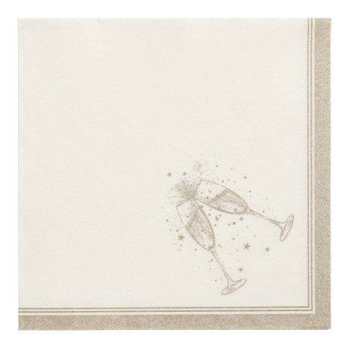 12000 Servietten "ROYAL Collection" 1/4-Falz 40 cm x 40 cm gold "Festivities"