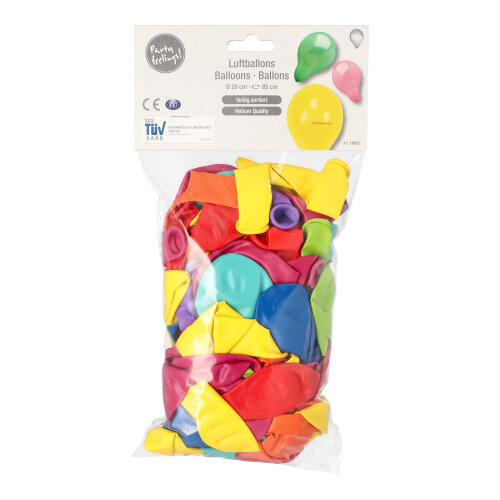 42000 Luftballons rund Ø 28 cm farbig sortiert