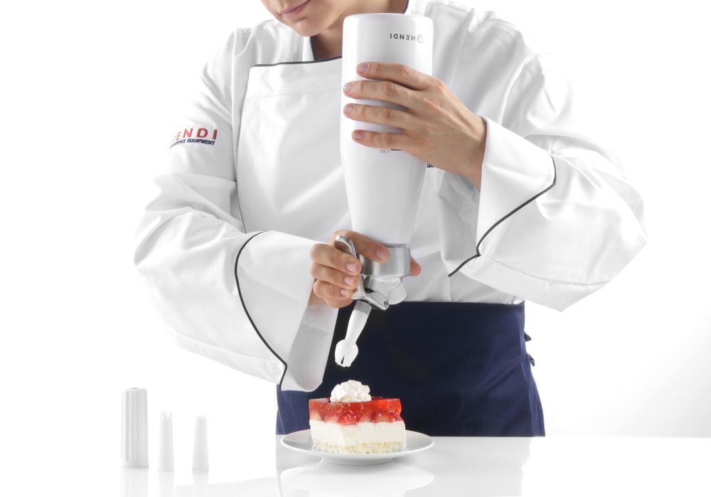 Sahnespender Kitchen Line, weiß, HENDI, Kitchen Line, 0,95L, ⌀95x(H)320mm