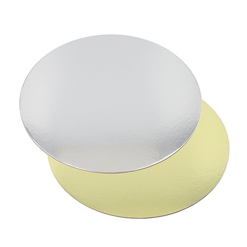 25 Tortenplatten rund Ø 28 cm · 0,3 cm gold/silber 2550 Tortenplatten rund Ø 28 cm · 0,3 cm gold/silber