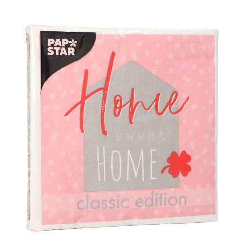 22800 Servietten, 3-lagig 1/4-Falz 33 cm x 33 cm "Sweet Home"
