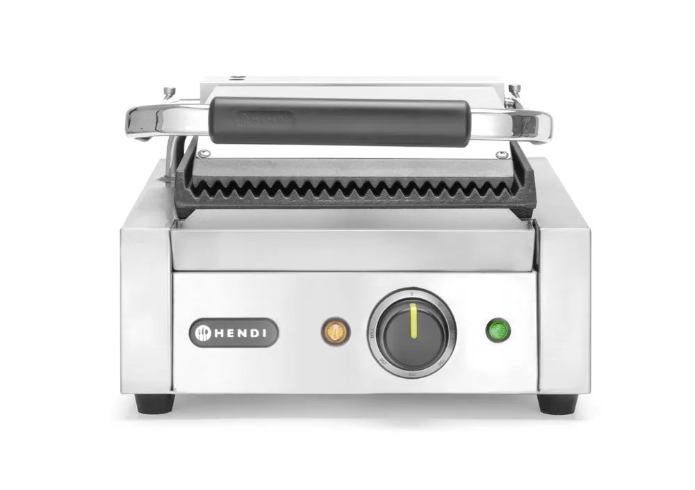 Kontaktgrill - Einzelversion, oben und unten gerillt, 230V/1800W, 310x375x(H)216mm