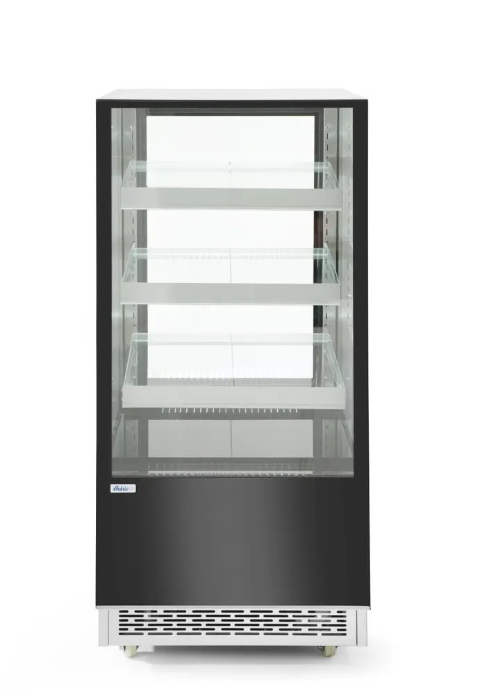 Kühlvitrine mit 3 geneigten Regalen, Arktic, 300L, 230V/480W, 650x833x(H)1460mm Kühlvitrine mit 3 geneigten Regalen, Arktic, 300L, 230V/480W, 650x833x(H)1460mm