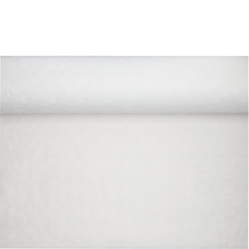 42 Papiertischtuch mit Damastprägung 100 m x 1,2 m weiss