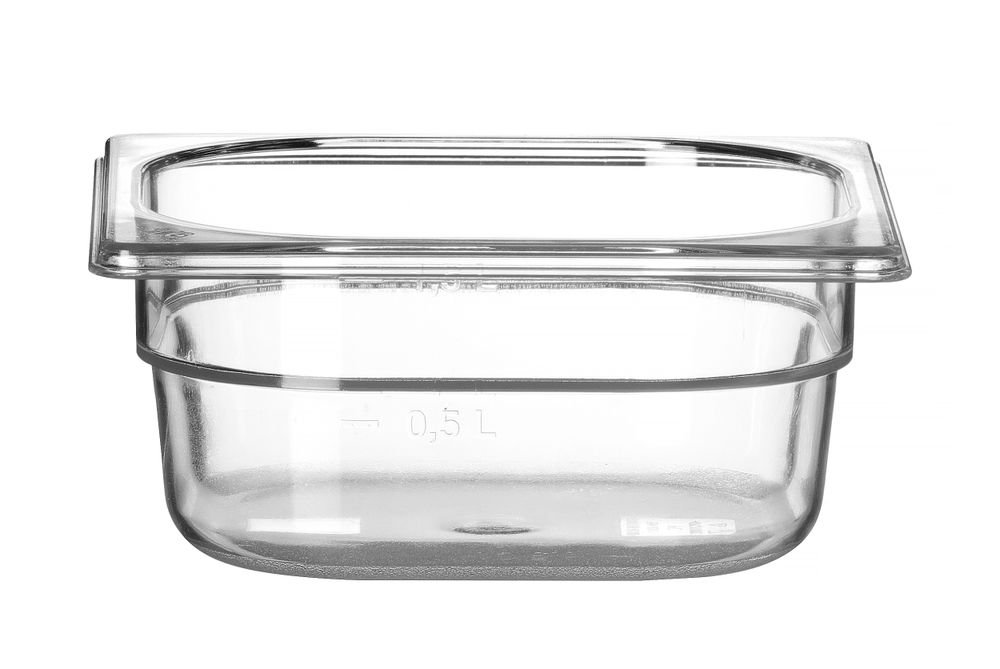 Gastronorm-Behälter 1/6, HENDI, Profi Line, GN 1/6, 1L, Transparent, 176x162x(H)65mm