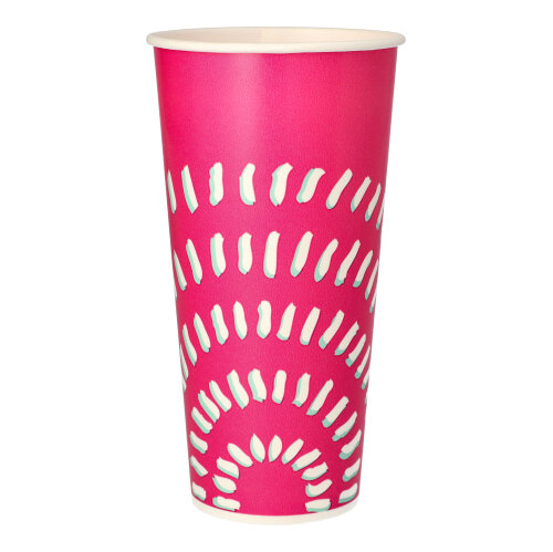 18000 Trinkbecher für Kaltgetränke, Pappe 0,5 l Ø 8,97 cm · 16,83 cm pink