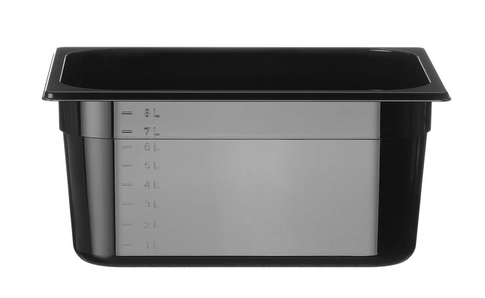 Gastronorm-Behälter 1/2, HENDI, Profi Line, GN 1/2, 9,5L, Schwarz, 325x265x(H)150mm