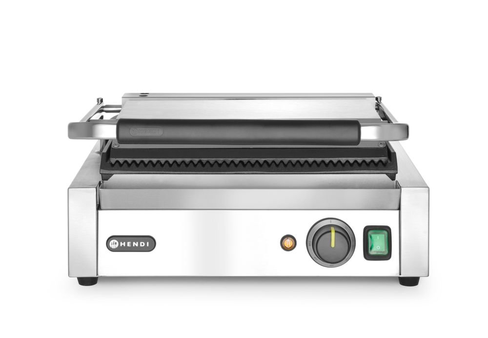Kontaktgrill - Panini, HENDI, oben und unten gerillt, 230V/2200W, 432x396x(H)214mm Kontaktgrill - Panini, HENDI, oben und unten gerillt, 230V/2200W, 432x396x(H)214mm