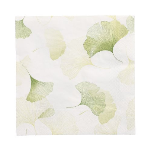 22800 Servietten, 3-lagig 1/4-Falz 33 cm x 33 cm "Light Ginko"