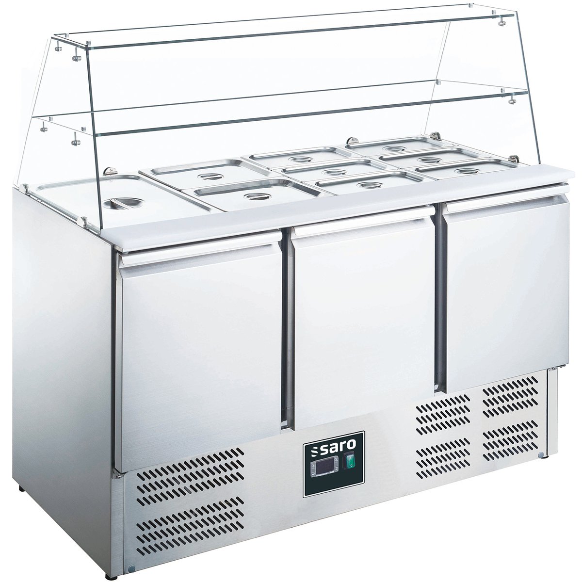 Saladette,3Türen,mitGlasaufsatz,ModellES903G