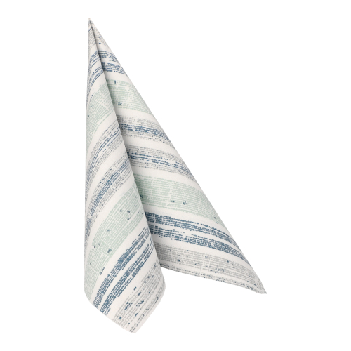 12500 Servietten "ROYAL Collection" 1/4-Falz 40 cm x 40 cm dunkelblau "Stripes"