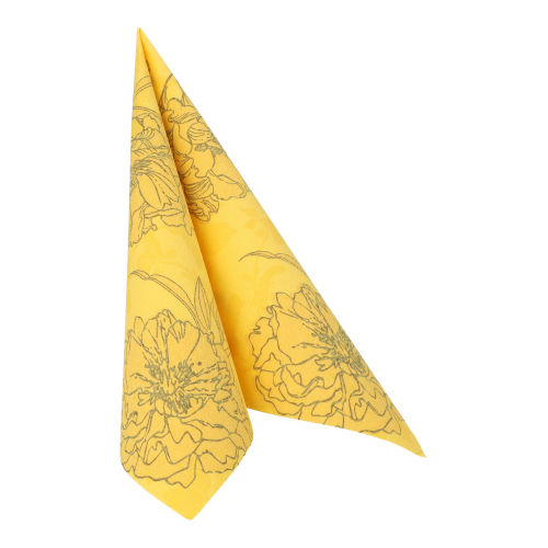 12500 Servietten "ROYAL Collection" 1/4-Falz 40 cm x 40 cm gelb "Thalia"