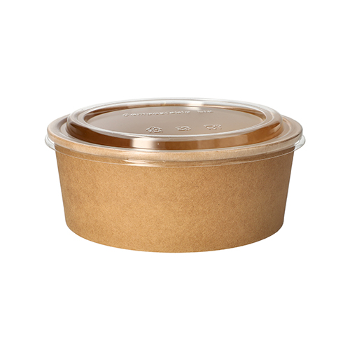 2400 Salatschalen, Pappe rund 1300 ml Ø 18,4 cm · 7 cm braun