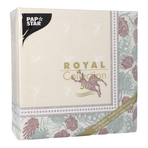 12500 Servietten "ROYAL Collection" 1/4-Falz 40 cm x 40 cm "Majestic Deer"