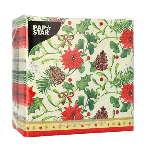 25200 Servietten, 3-lagig 1/4-Falz 33 cm x 33 cm "Winterly"