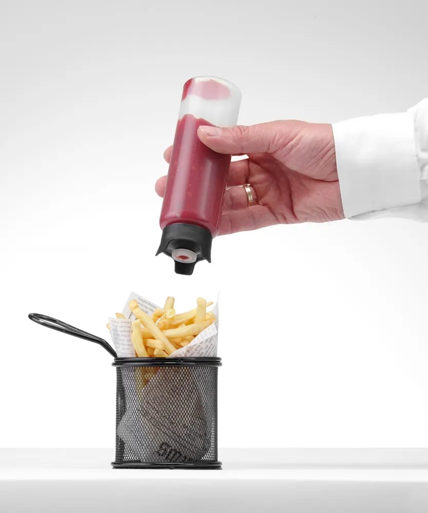 Spenderflasche, tropffrei, 0,23L, ⌀50x(H)160mm Spenderflasche, tropffrei, 0,23L, ⌀50x(H)160mm