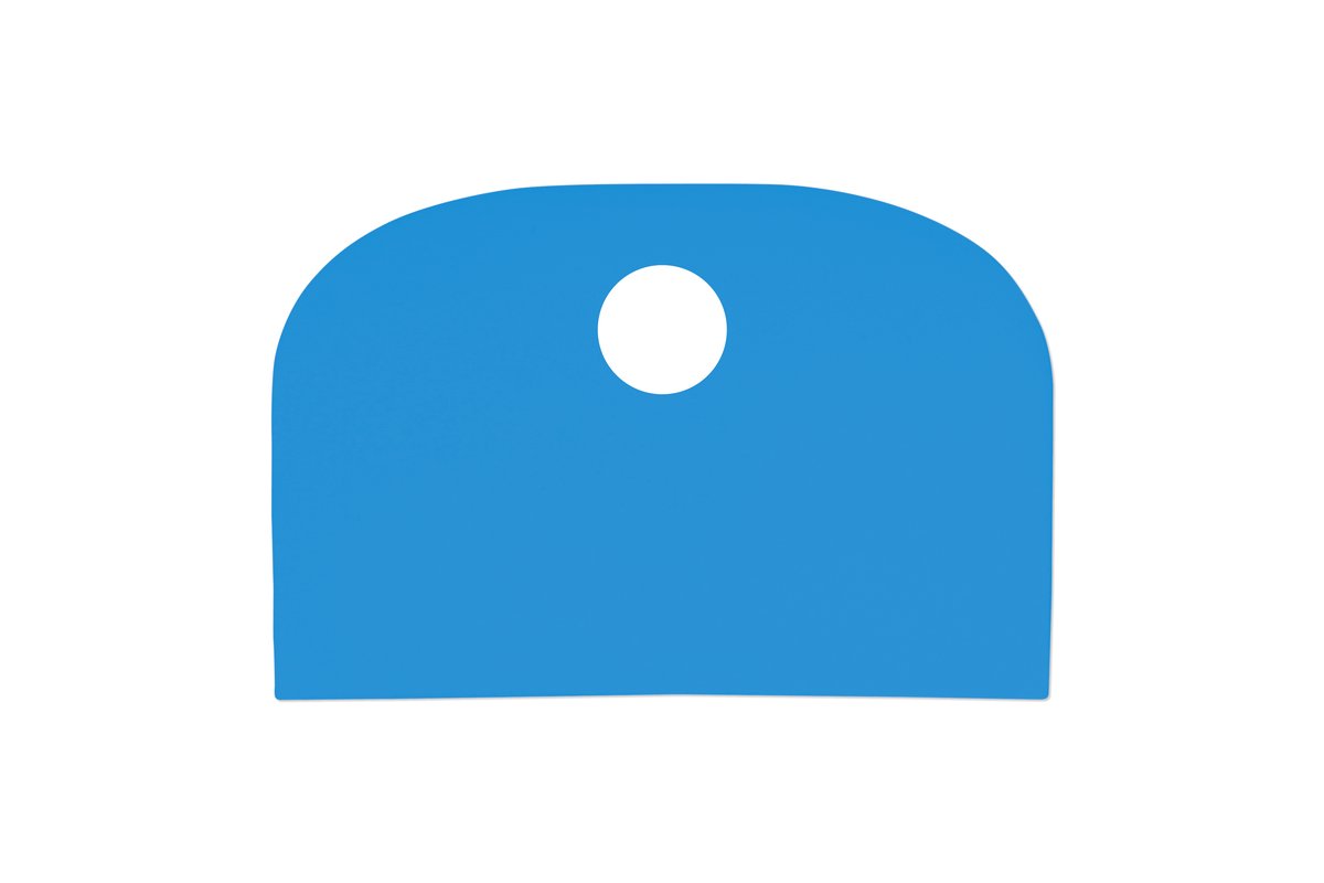 Teigschaber Schlesinger blau, LDPE 148 x 99 x 2 mm