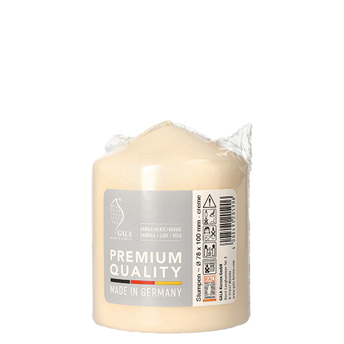 896 Stumpenkerze Ø 80 mm · 100 mm creme